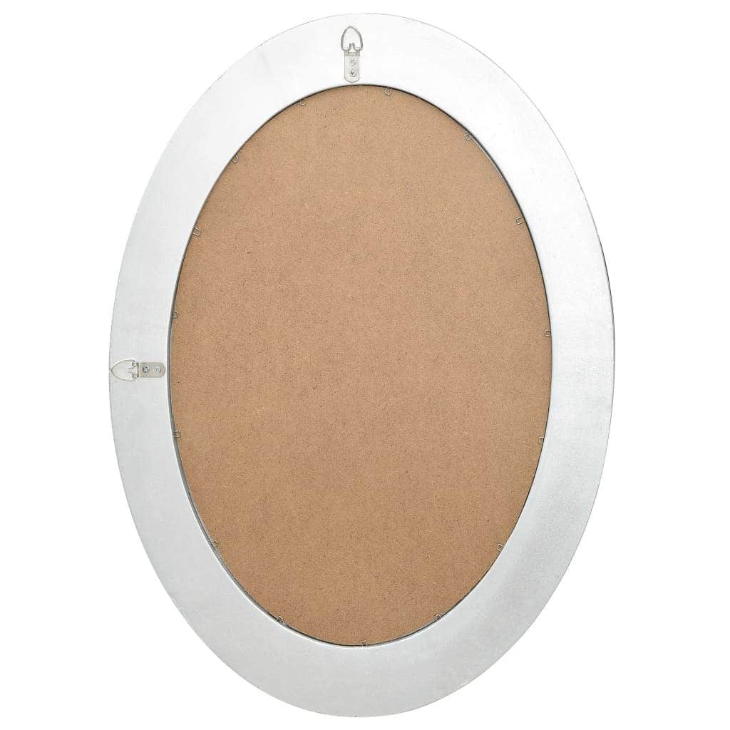 Wall Mirror Baroque Style Silver