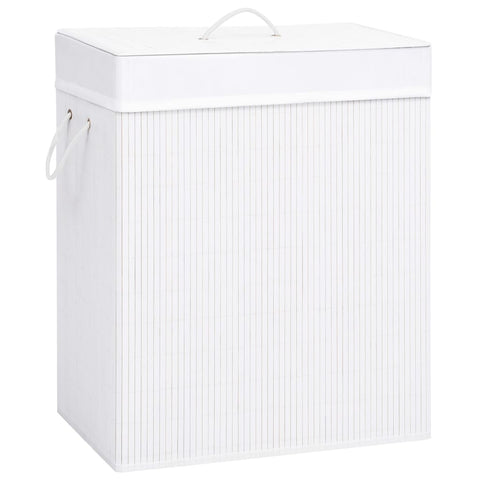Bamboo Laundry Basket White