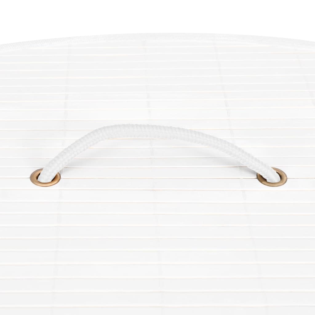 Bamboo Corner Laundry Basket 60L White | Simpledeals