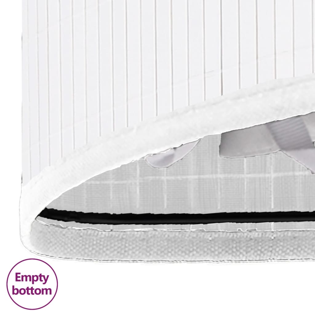Bamboo Corner Laundry Basket 60L White | Simpledeals