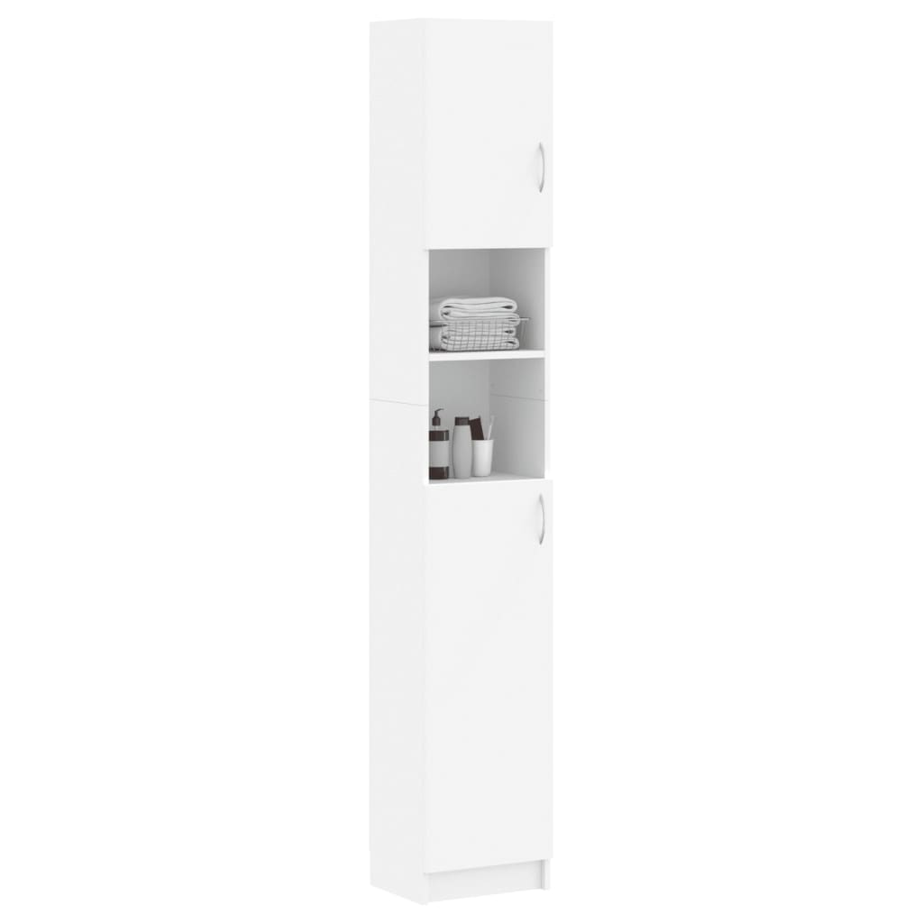 Bathroom Cabinet White Engineered Wood