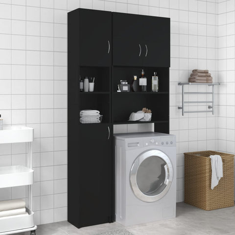 Bathroom Cabinet Black , Engineered Wood