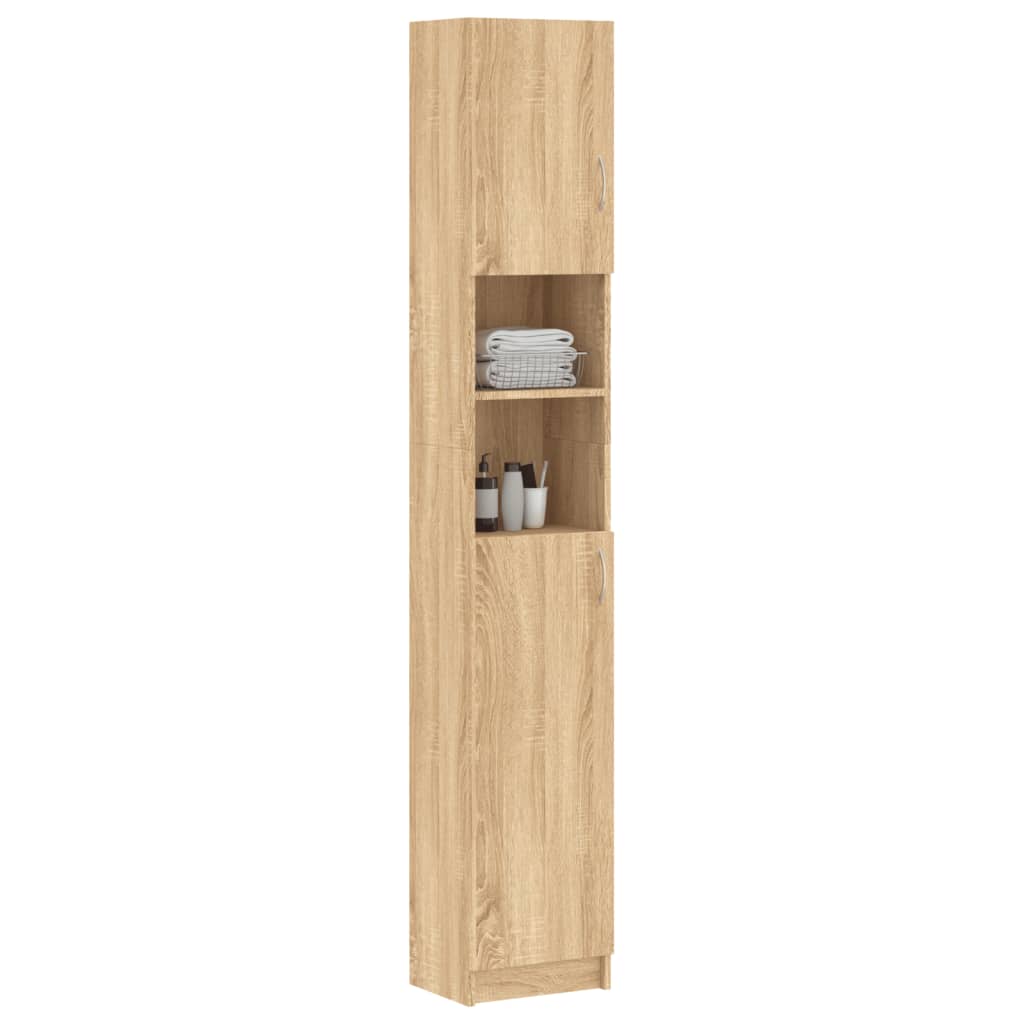 Bathroom Cabinet Sonoma Oak Chipboard