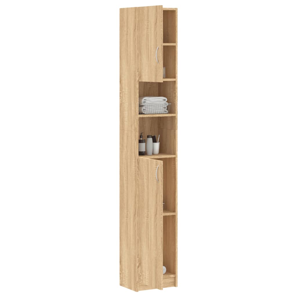 Bathroom Cabinet Sonoma Oak Chipboard