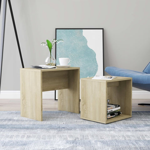 Coffee Table Set Sonoma Oak Chipboard