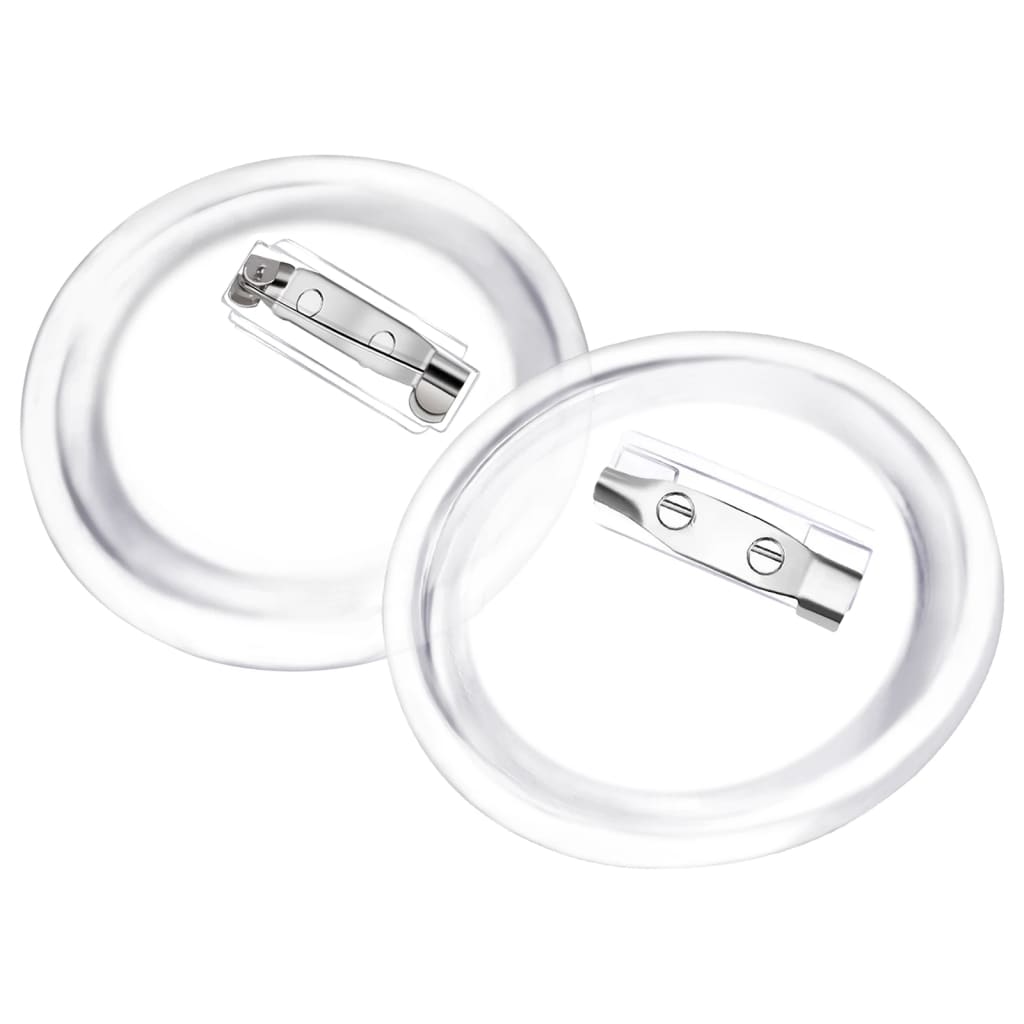 Button Badge Kit 44mm 100 Sets Clear Acrylic | Simpledeals