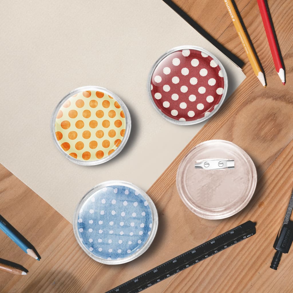 Button Badge Kit 44mm 100 Sets Clear Acrylic | Simpledeals