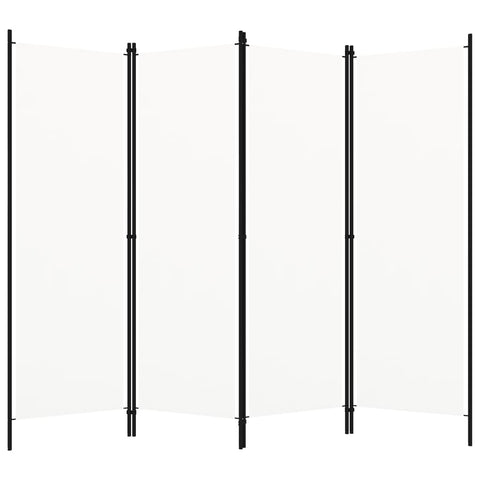 4-Panel Room Divider Cream White