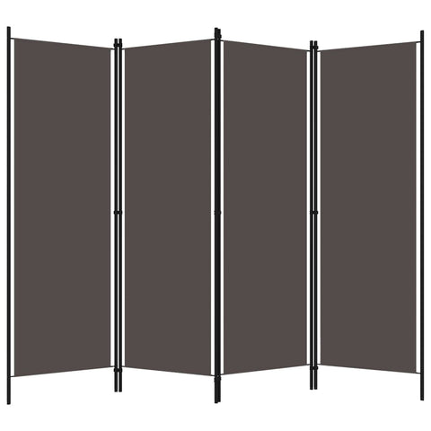 4-Panel Room Divider Anthracite