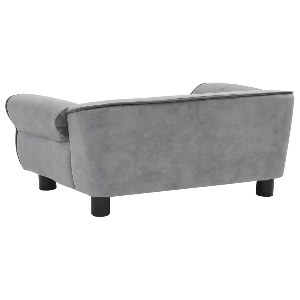 Dog Sofa Grey Plush