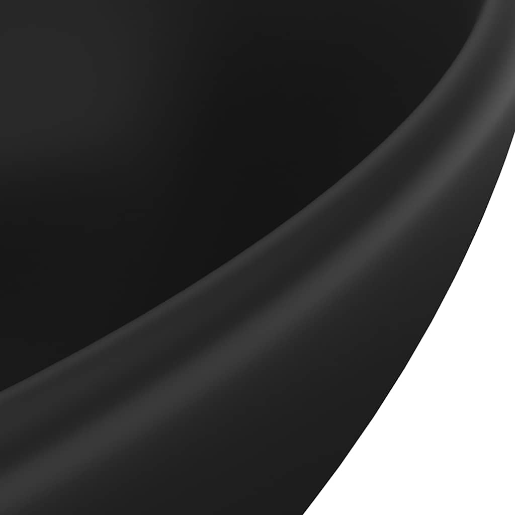 Matt Black Oval Ceramic Basin Above Counter | Simpledeals