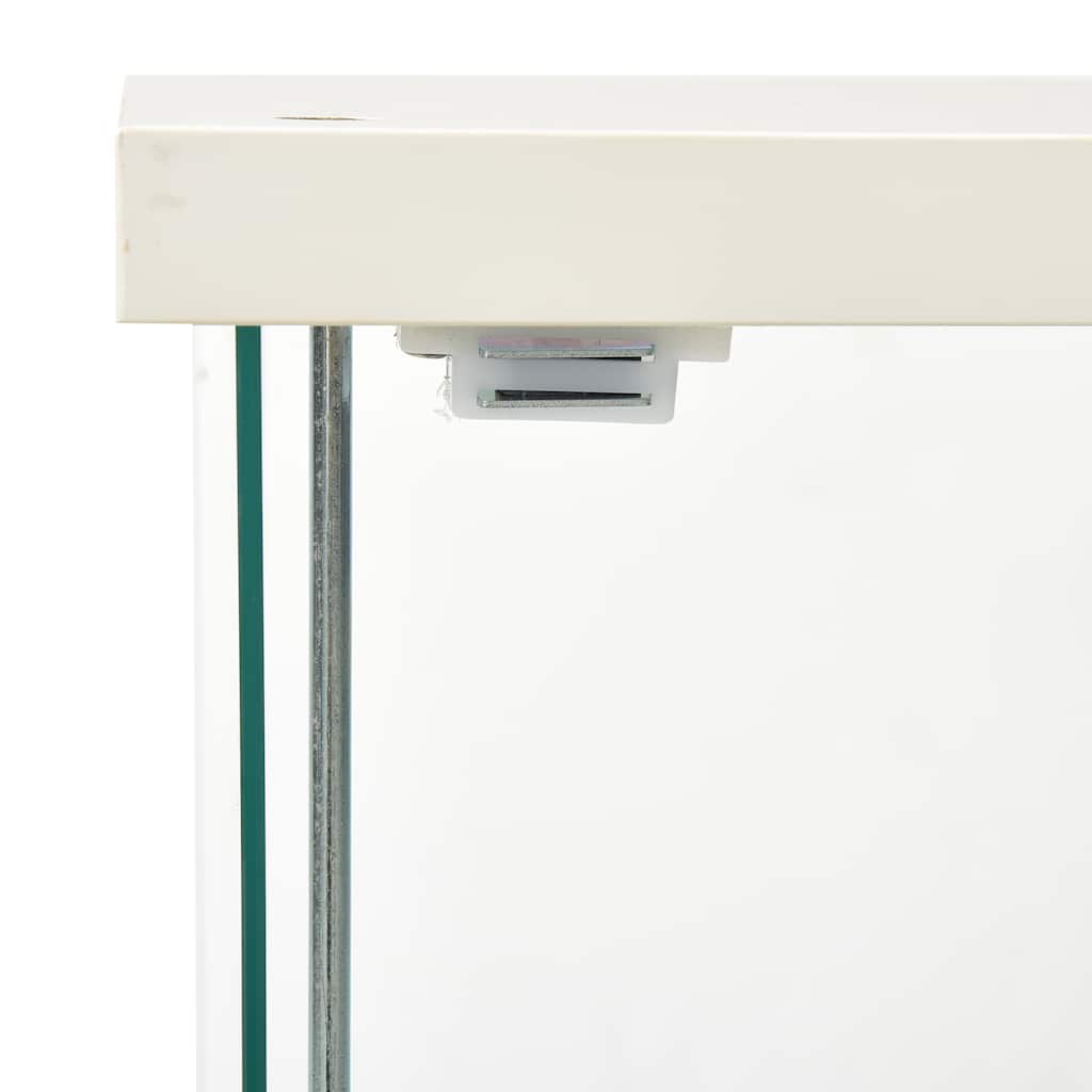 Tempered Glass Display Cabinet 3-Shelf White | Simpledeals