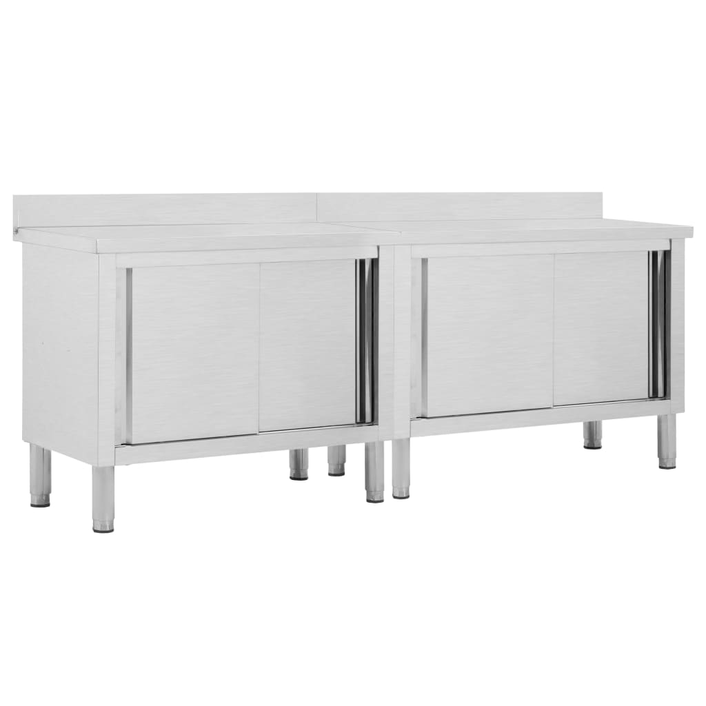 Stainless Steel Commercial Work Tables 2pc | Simpledeals