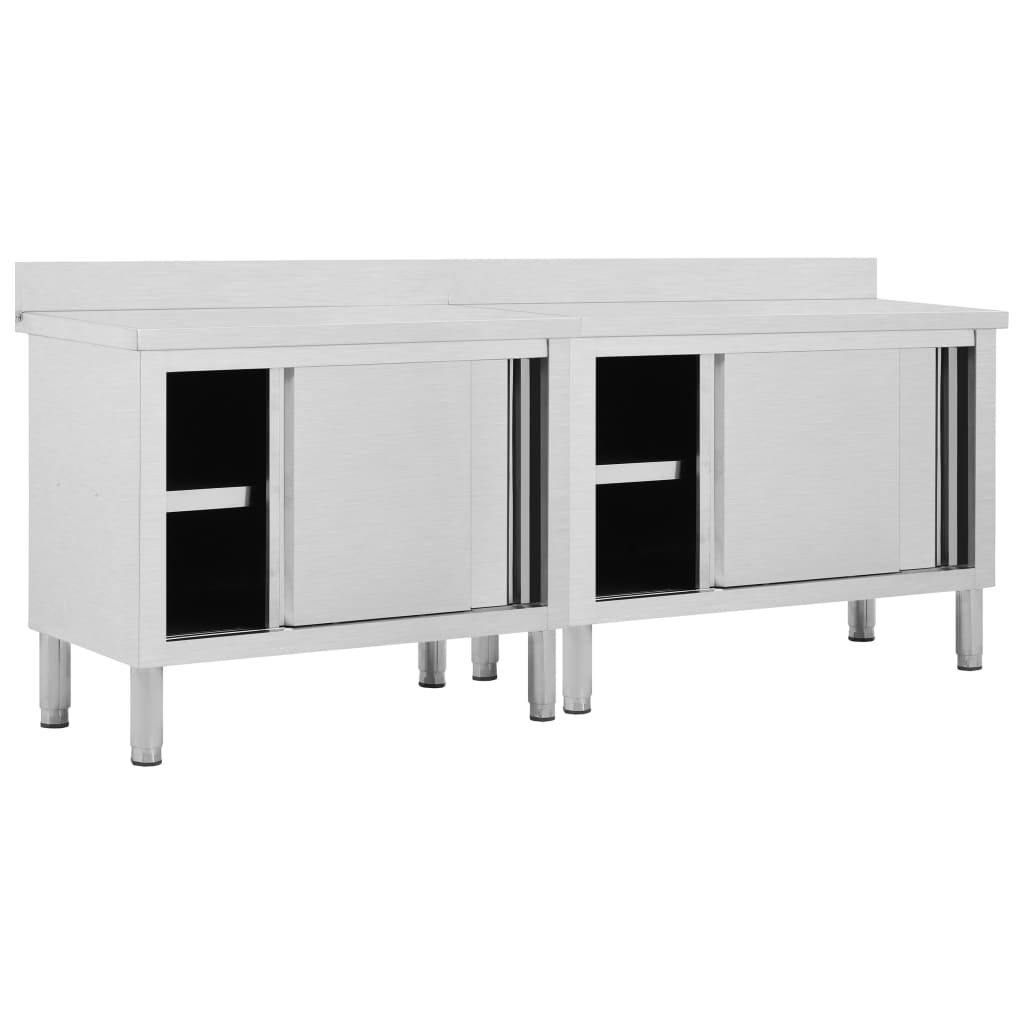 Stainless Steel Commercial Work Tables 2pc | Simpledeals