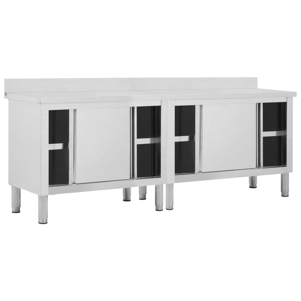 Stainless Steel Commercial Work Tables 2pc | Simpledeals