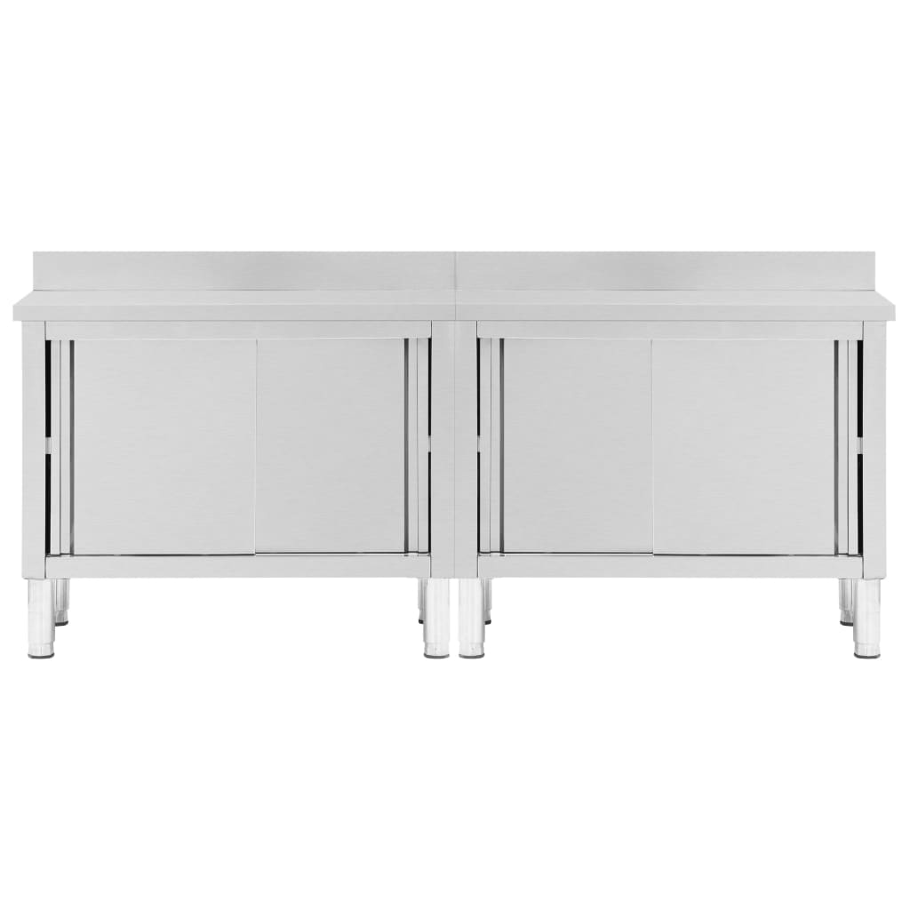 Stainless Steel Commercial Work Tables 2pc | Simpledeals