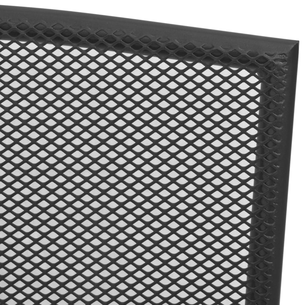 Outdoor Steel Mesh Chairs Set of 4 Anthracite | Simpledeals
