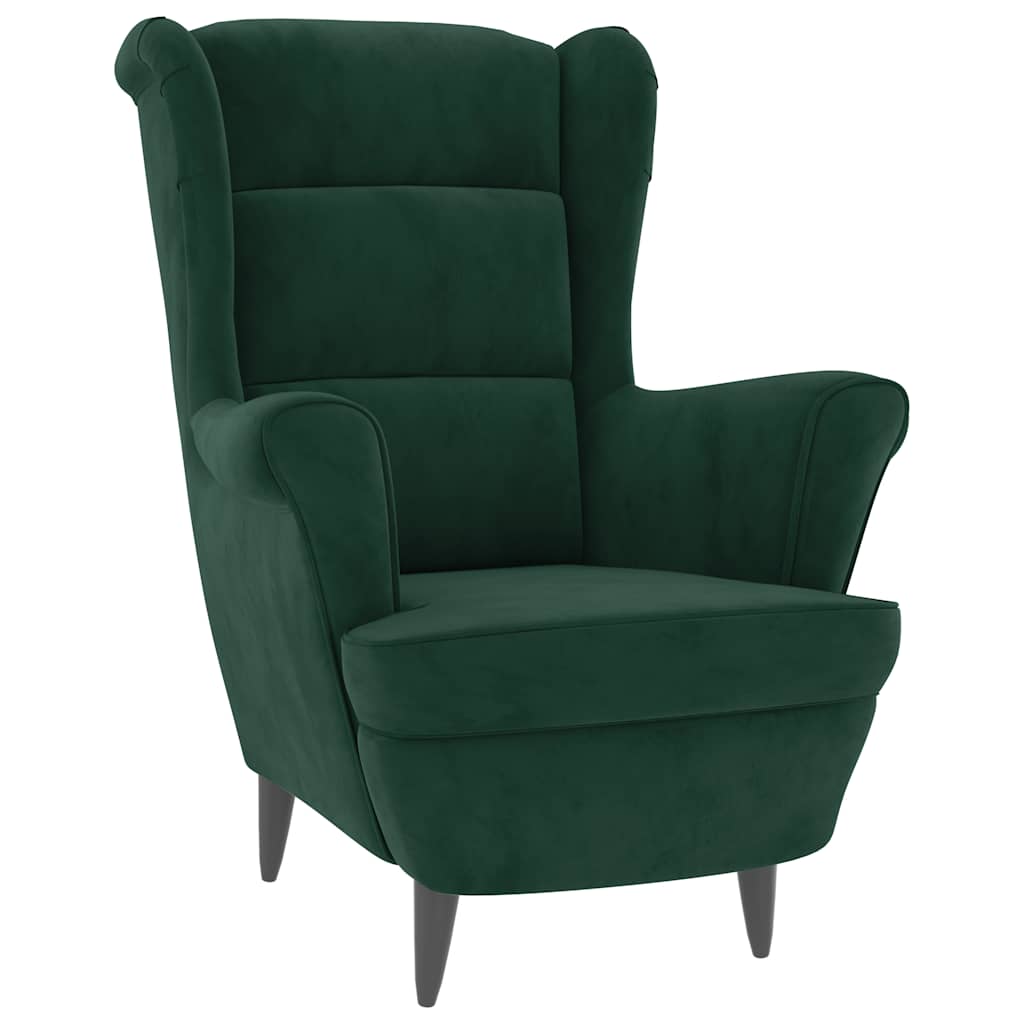 Green colour - Armchair Dark Green Velvet