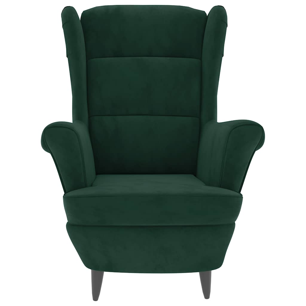 Armchair Dark Green Velvet | Velvet finish