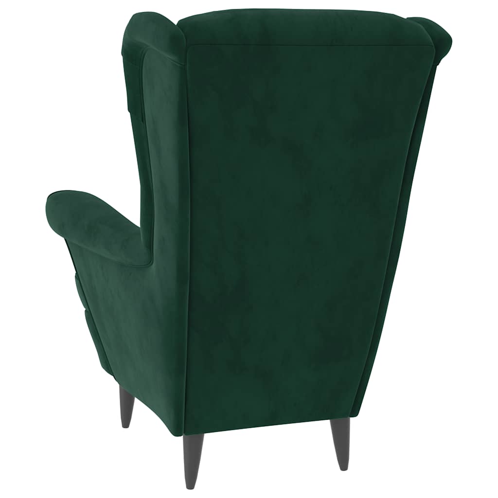 Velvet finish - Armchair Dark Green Velvet