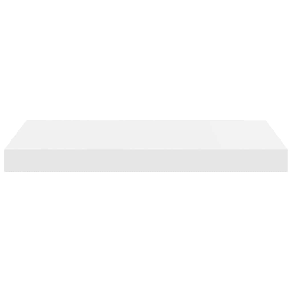 Floating Wall Shelves Set of 2 High Gloss White | Simpledeals