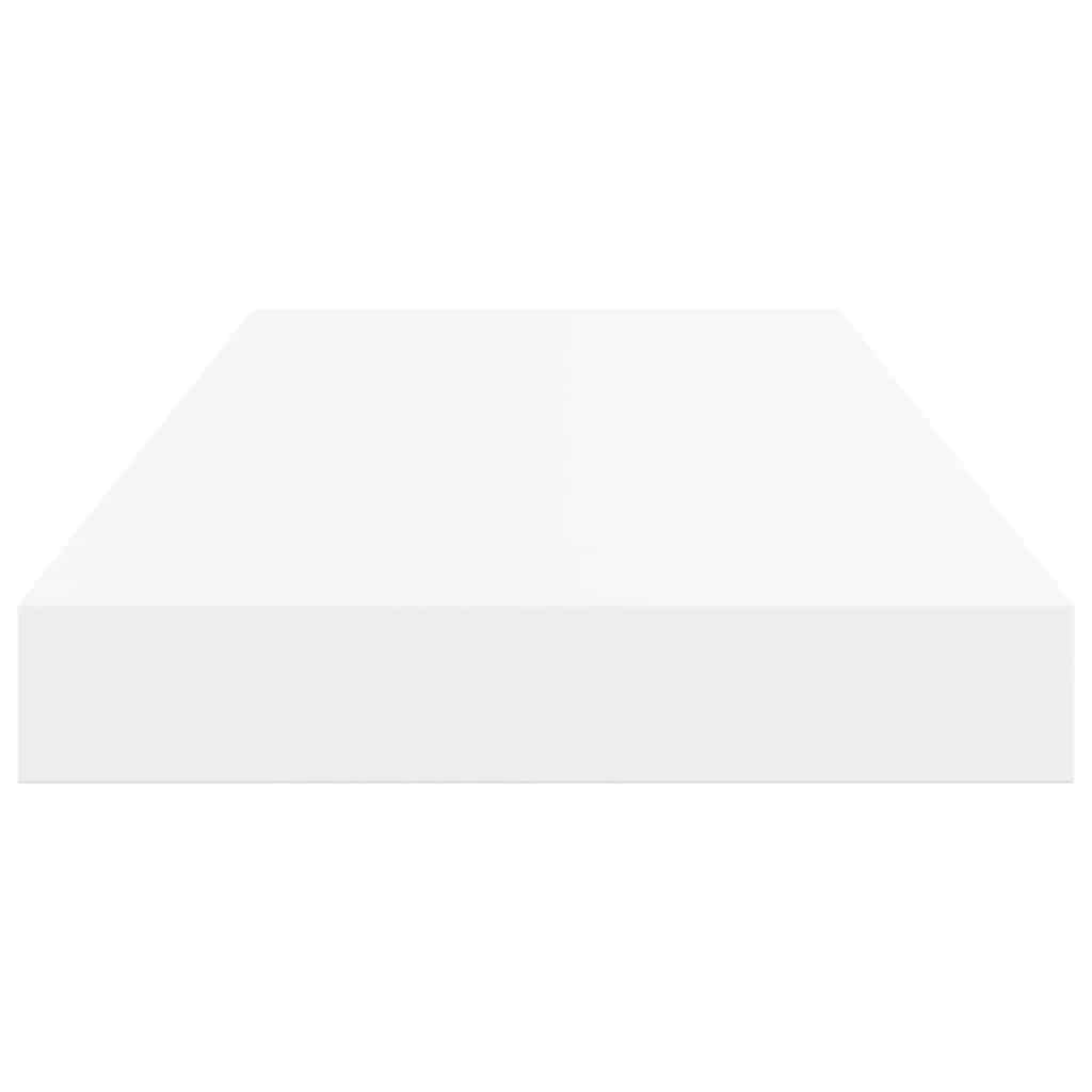 Floating Wall Shelves Set of 2 High Gloss White | Simpledeals