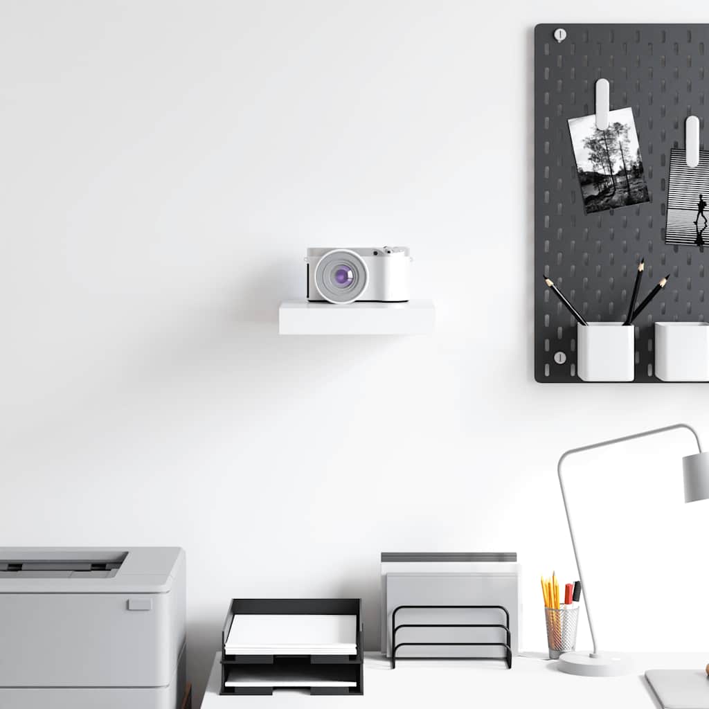 Floating Wall Shelf White MDF 23cm | Simpledeals