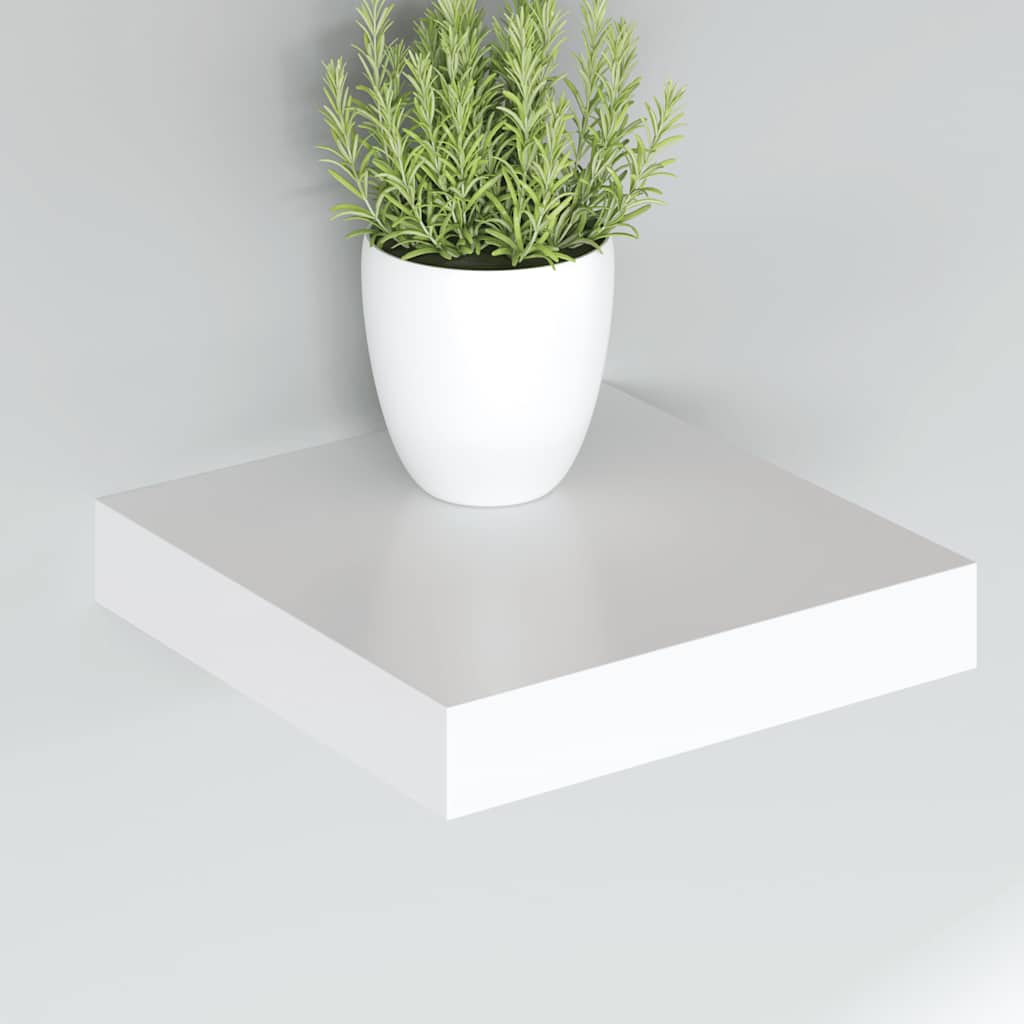 Floating Wall Shelf White MDF 23cm | Simpledeals