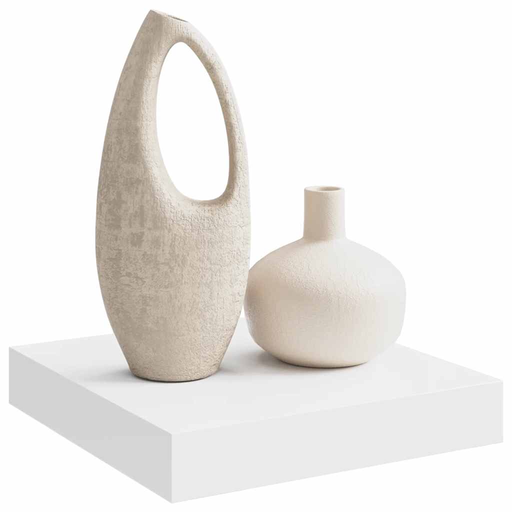 Floating Wall Shelf White MDF 23cm | Simpledeals