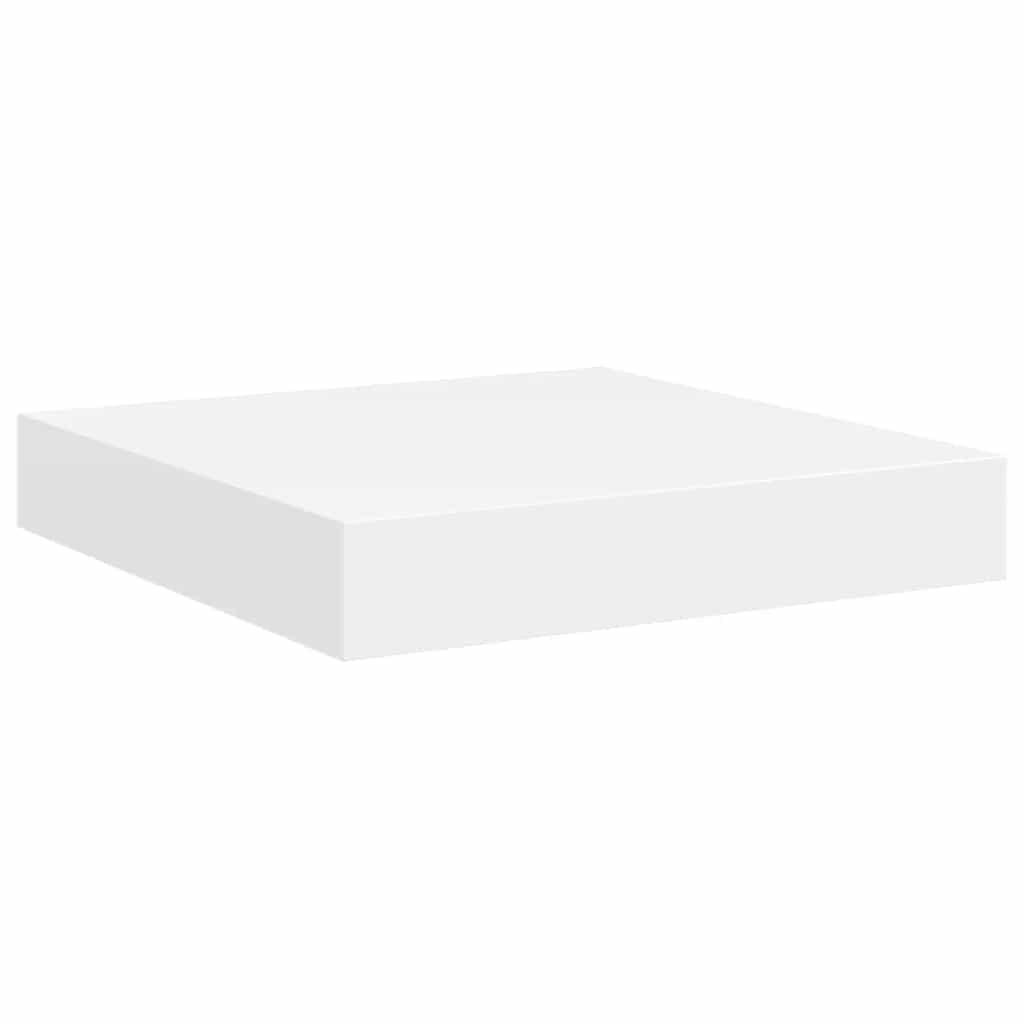 Floating Wall Shelves Set 2 White MDF | Simpledeals