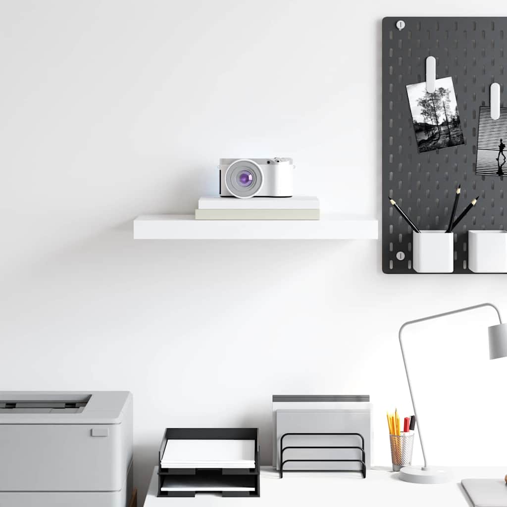 Floating Wall Shelf White 50cm MDF | Simpledeals