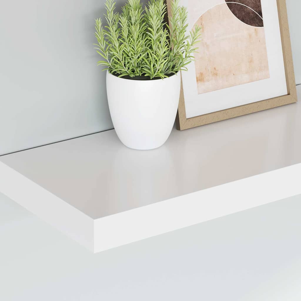 Floating Wall Shelf White 50cm MDF | Simpledeals