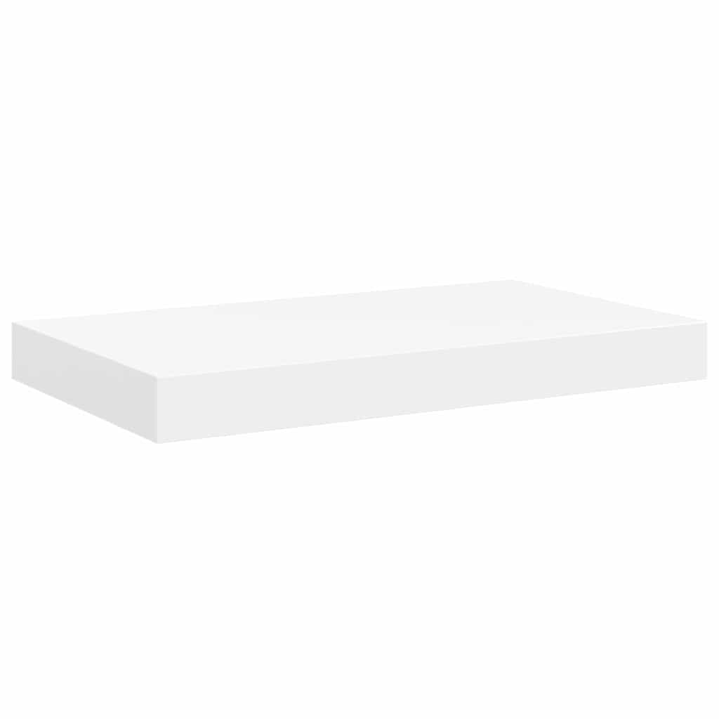Floating Wall Shelves 2 Pack White MDF 50cm | Simpledeals