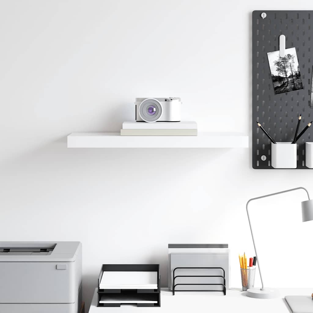Floating Wall Shelf White 60cm MDF | Simpledeals