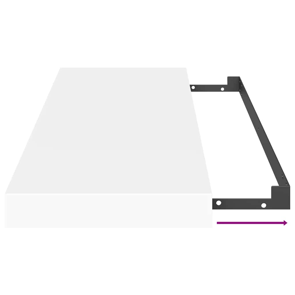 Floating Wall Shelf White 60cm MDF | Simpledeals