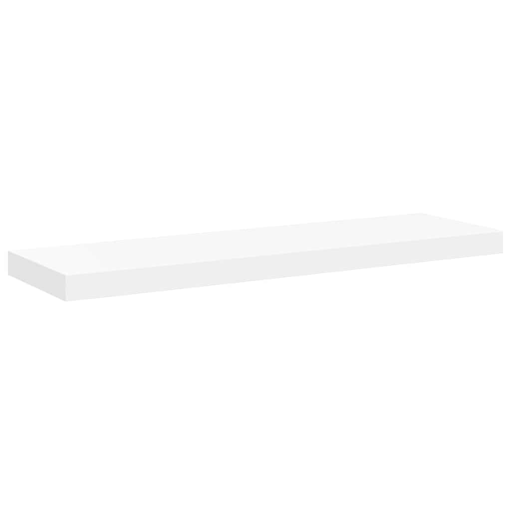 Floating Wall Shelves 80cm White MDF Set 2 | Simpledeals