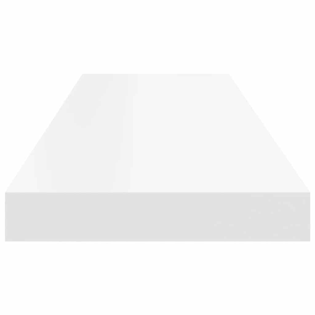 Floating Wall Shelves 80cm White MDF Set 2 | Simpledeals