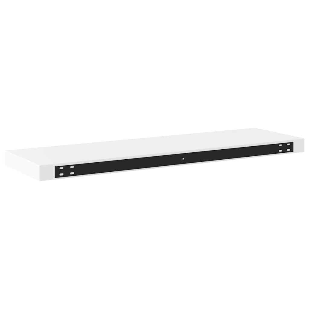 Floating Wall Shelves 80cm White MDF Set 2 | Simpledeals