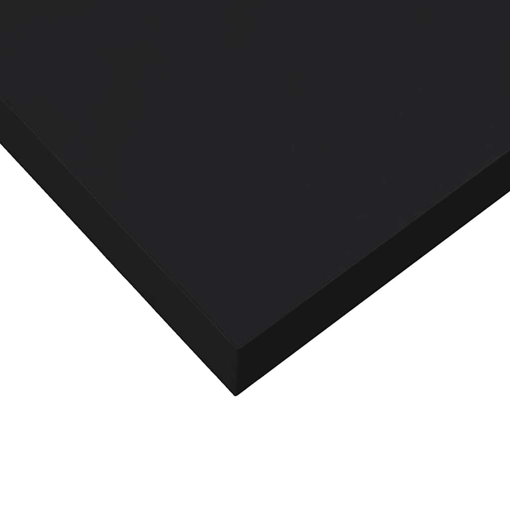 Floating Wall Shelves Set 2 Matte Black MDF | Simpledeals