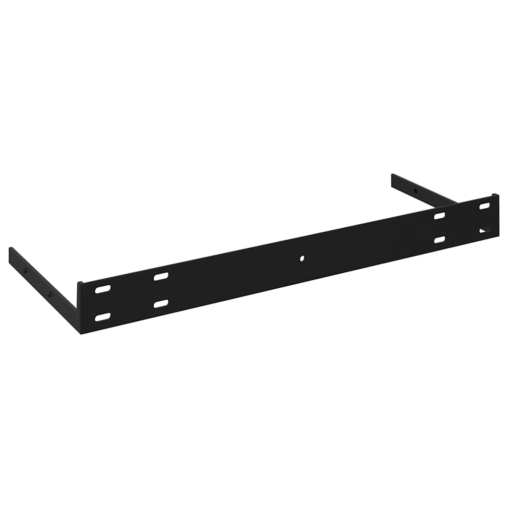 Floating Wall Shelves Set 2 Matte Black MDF | Simpledeals