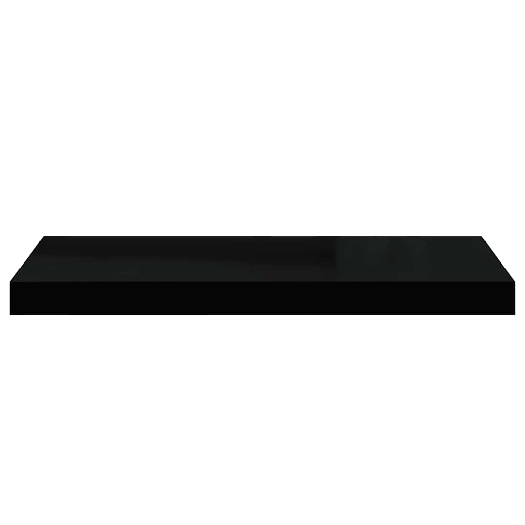 Floating Wall Shelves Set 2 Matte Black MDF | Simpledeals