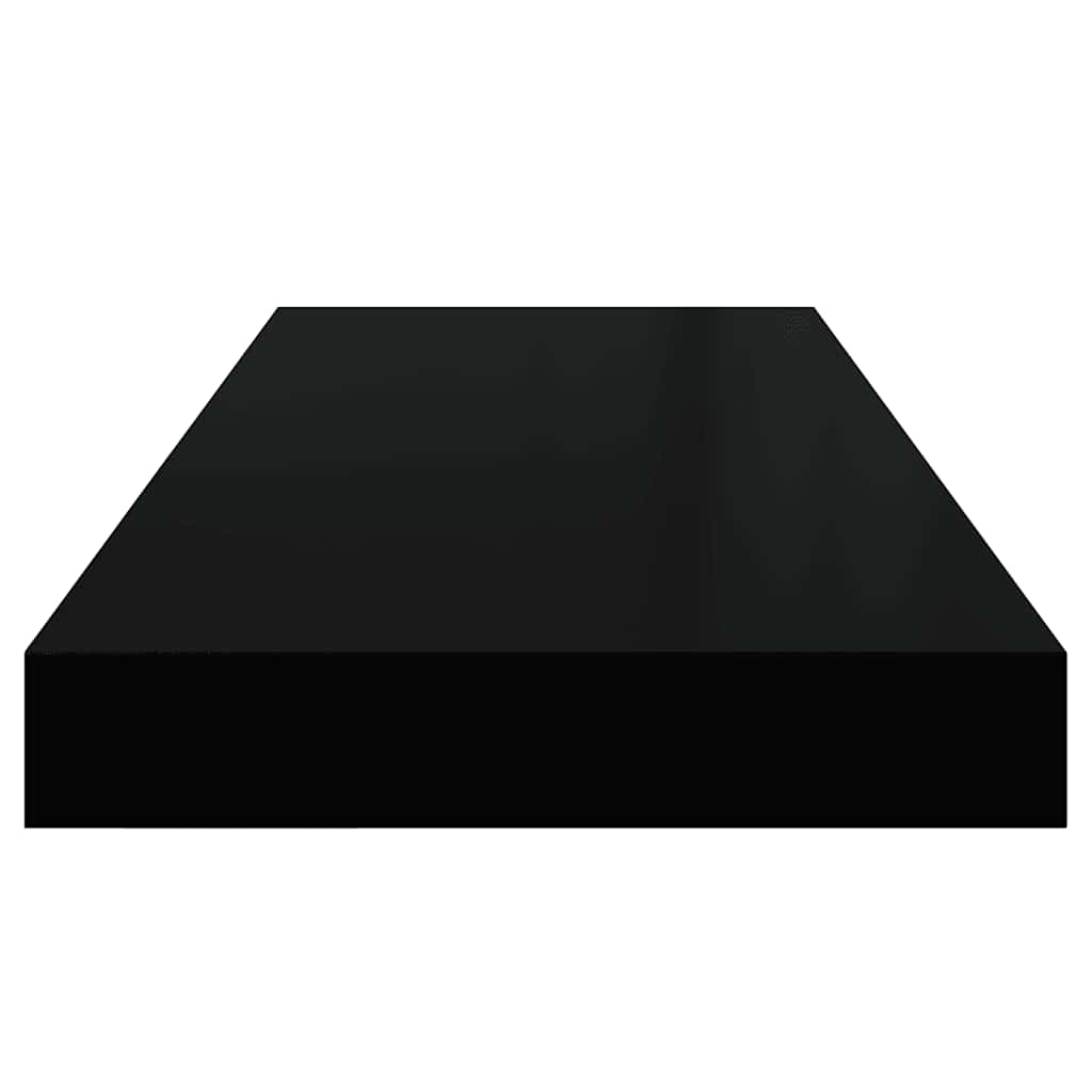 Floating Wall Shelves Set 2 Matte Black MDF | Simpledeals