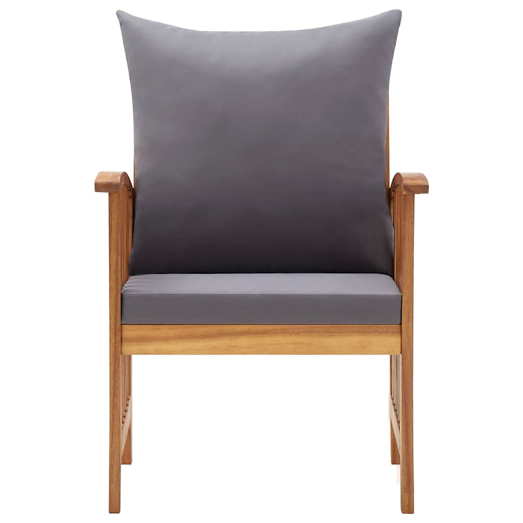Acacia Wood Garden Chairs Cushions Set 2 | Simpledeals