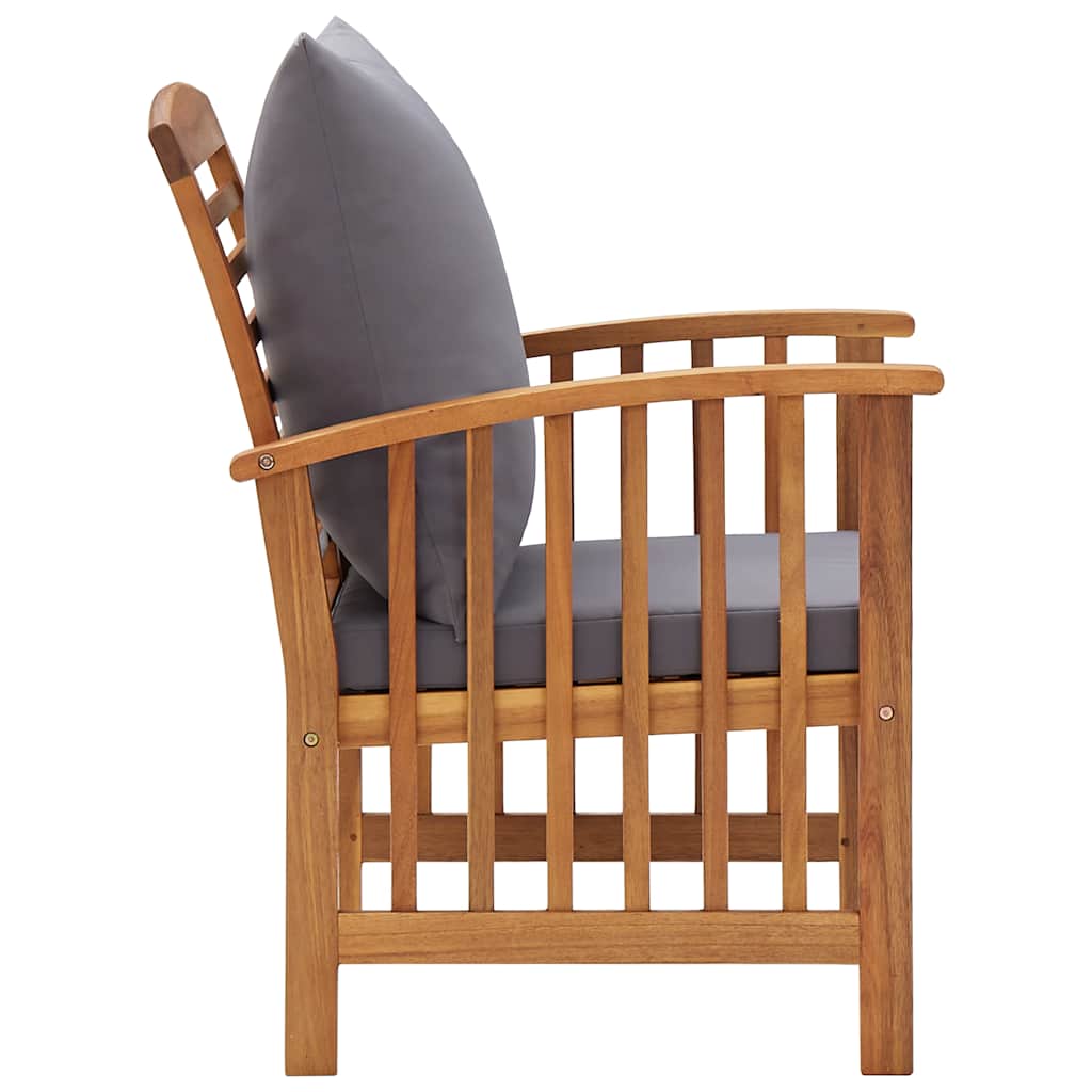 Acacia Wood Garden Chairs Cushions Set 2 | Simpledeals