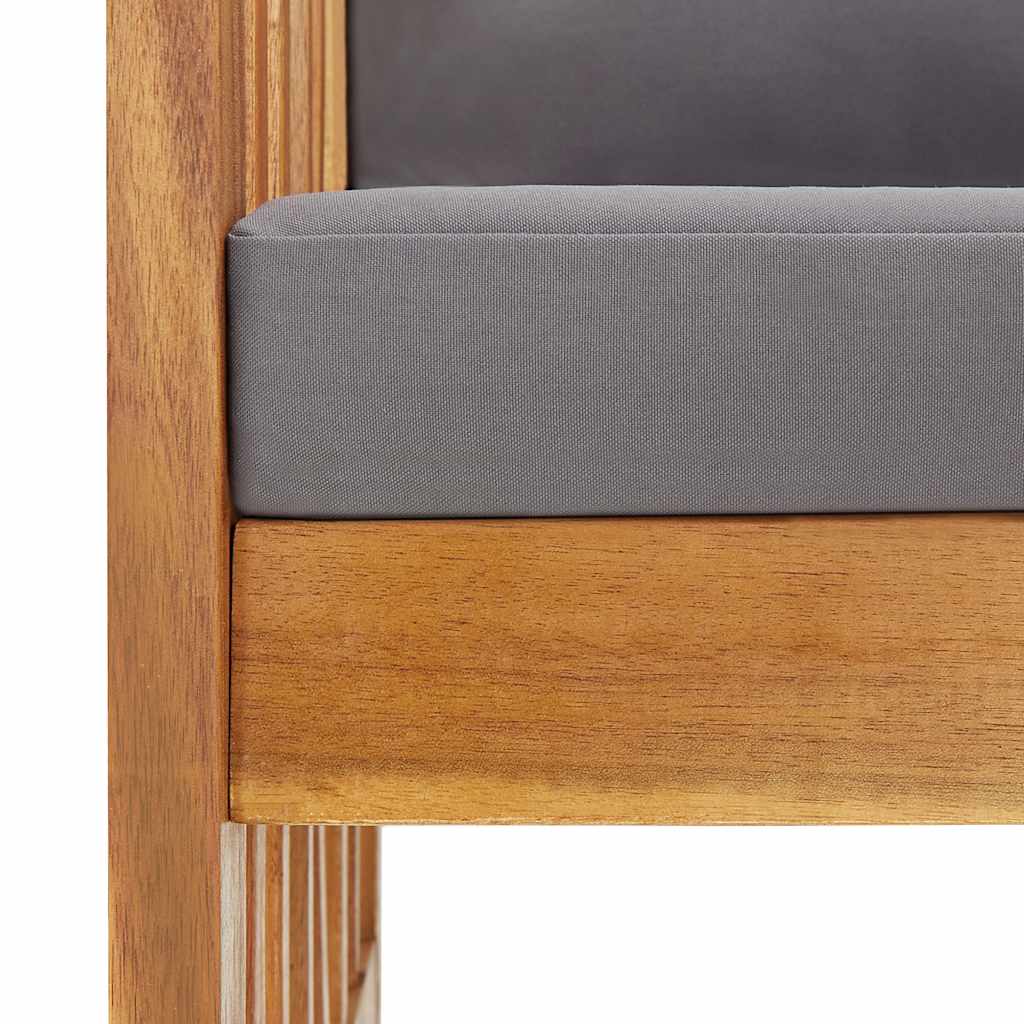 Acacia Wood Garden Chairs Cushions Set 2 | Simpledeals