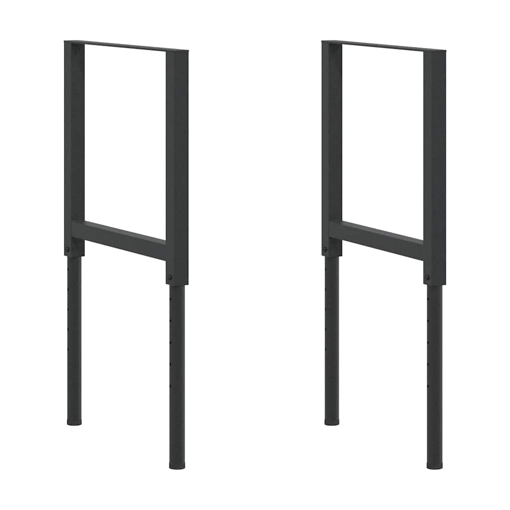 Adjustable Workbench Frames 2pc Metal Height 69-95cm | Simpledeals