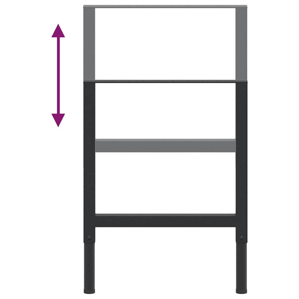 Adjustable Workbench Frames 2pc Metal Height 69-95cm | Simpledeals