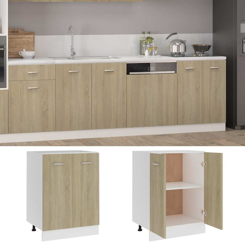 Bottom Cabinet Sonoma Oak Engineered Wood