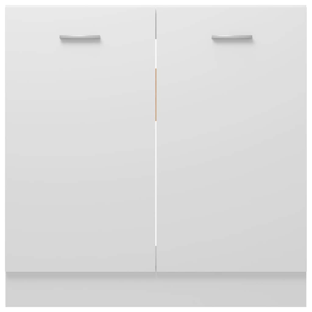 Kitchen Sink Cabinet White 80cm Engineered Wood | Simpledeals