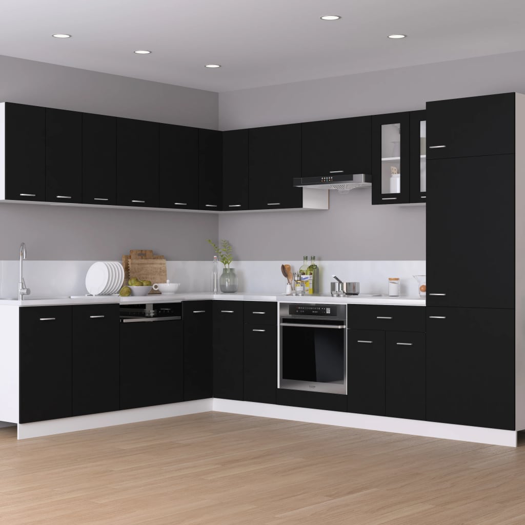 Black Under Sink Cabinet 80cm Kitchen Storage | Simpledeals
